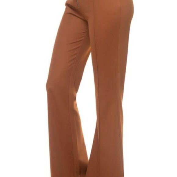 IRIS Chocolate Flare Polyester Pants Women’s Size Medium NWT - Picture 3 of 13